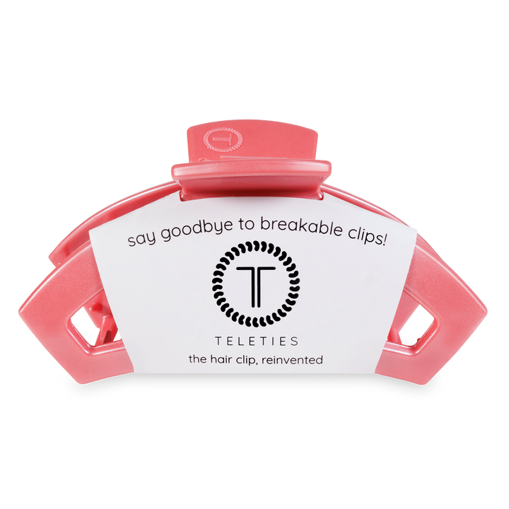 Open Hair Clip in Calming Coral