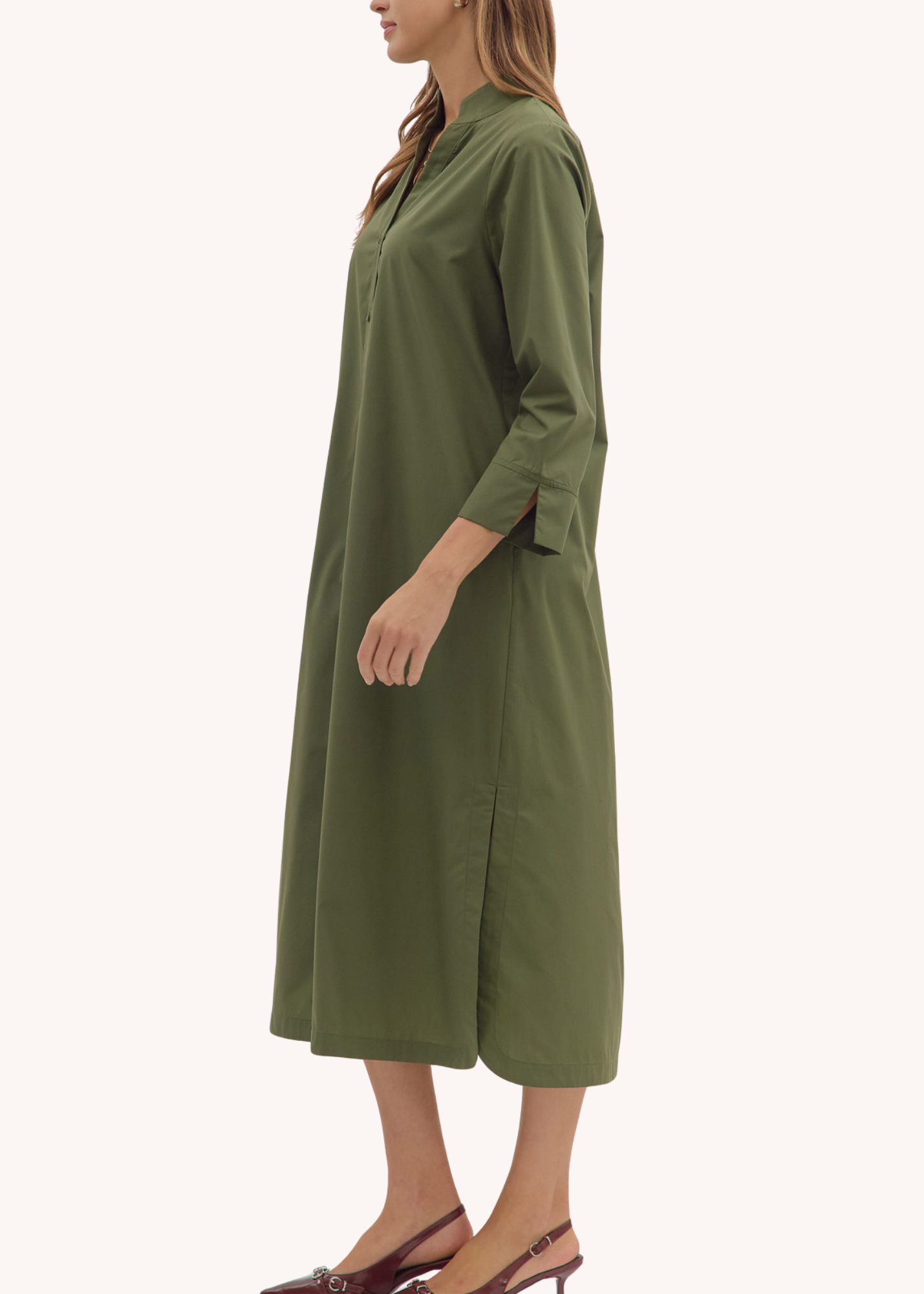 Wallace Midi Dress in Olive