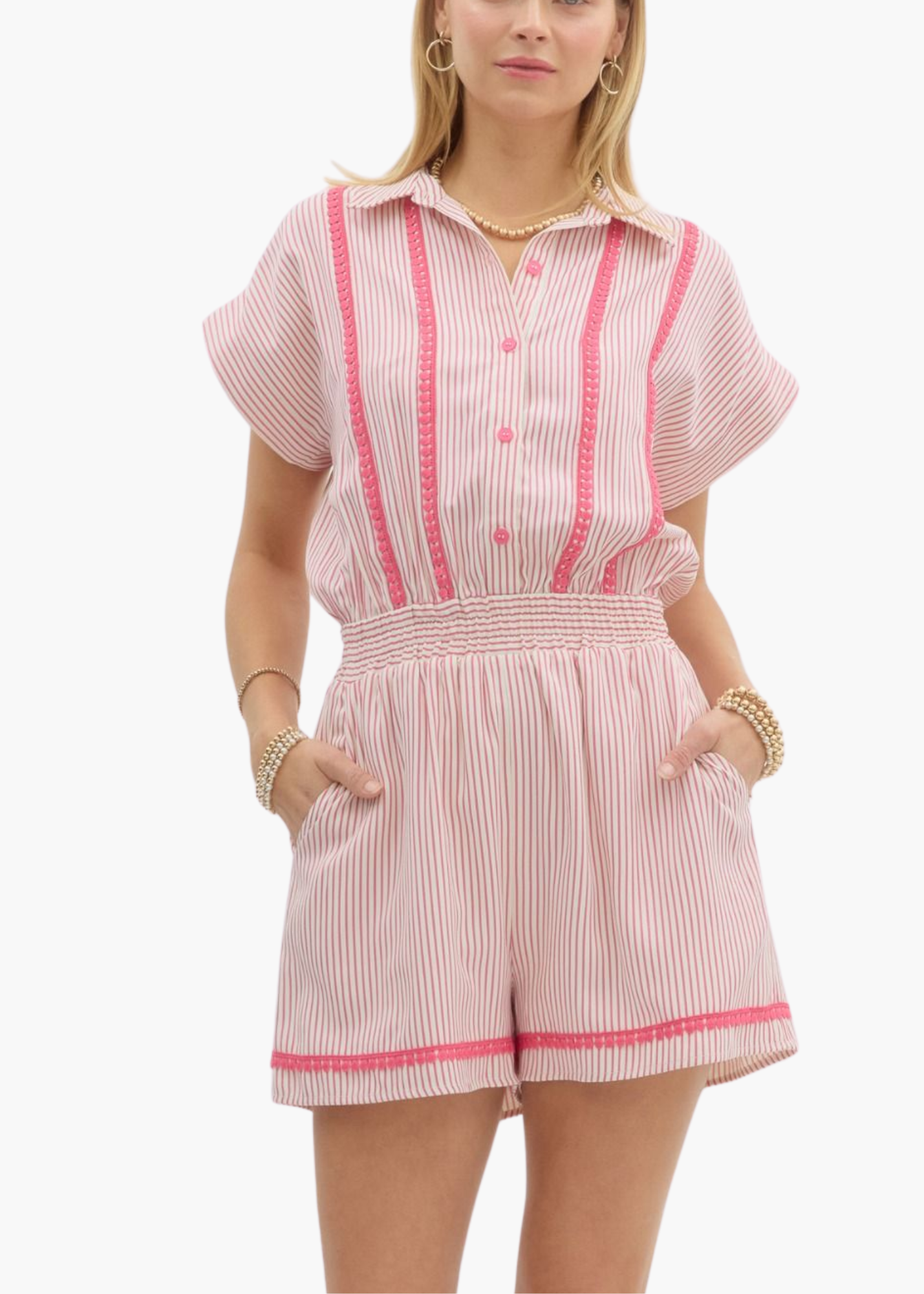 Shelby Romper in Pink