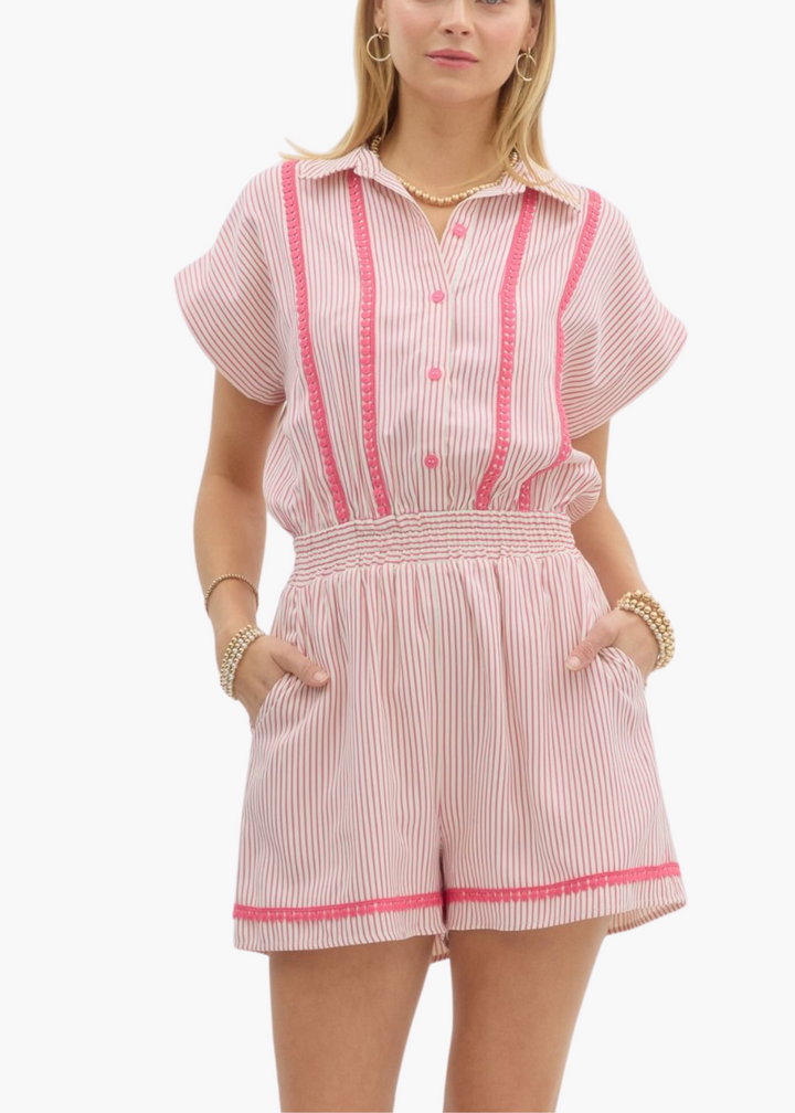 Shelby Romper in Pink