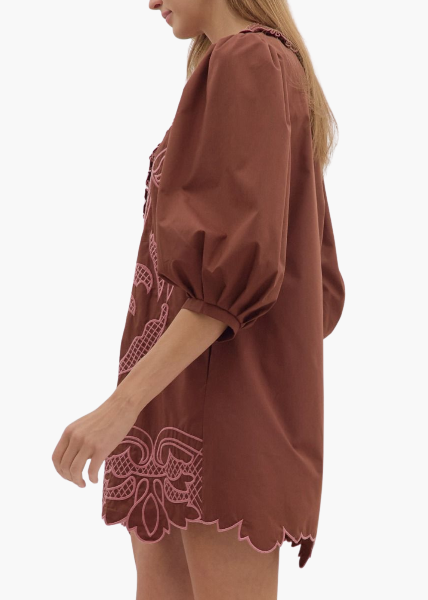 Newberry Mini Dress in Chocolate