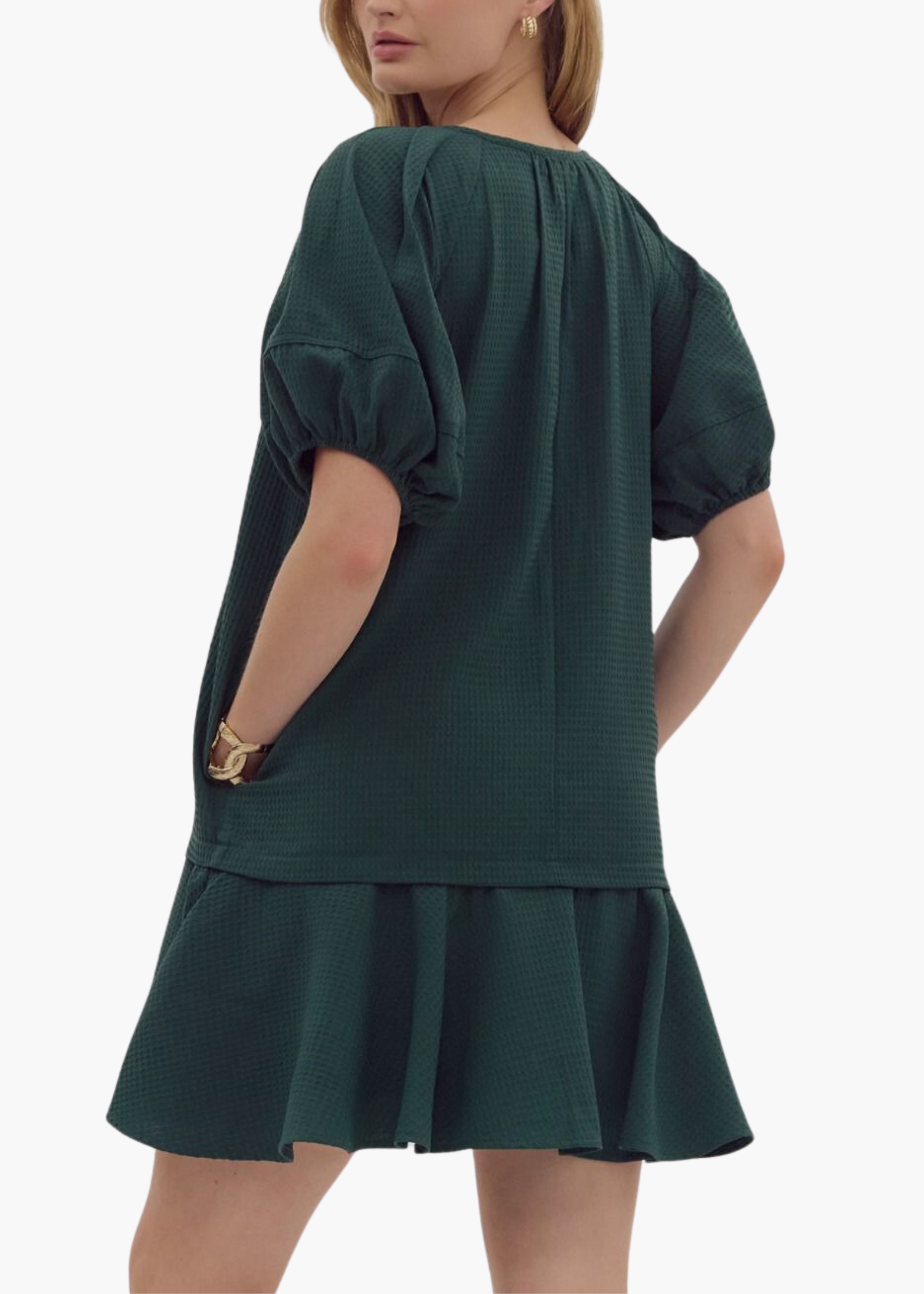 Madison Mini Dress in Forest