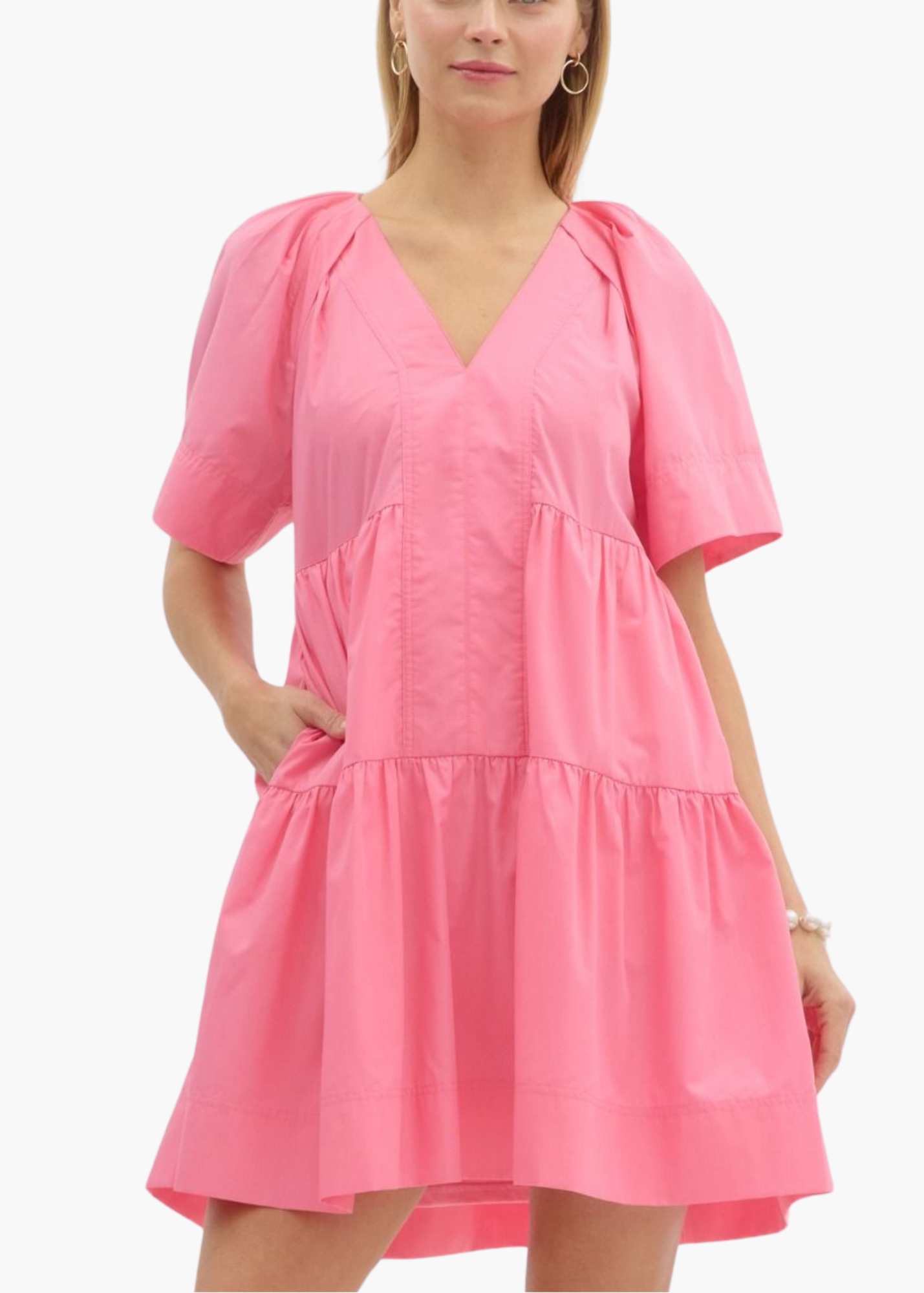 Clara Mini Dress in Light Pink
