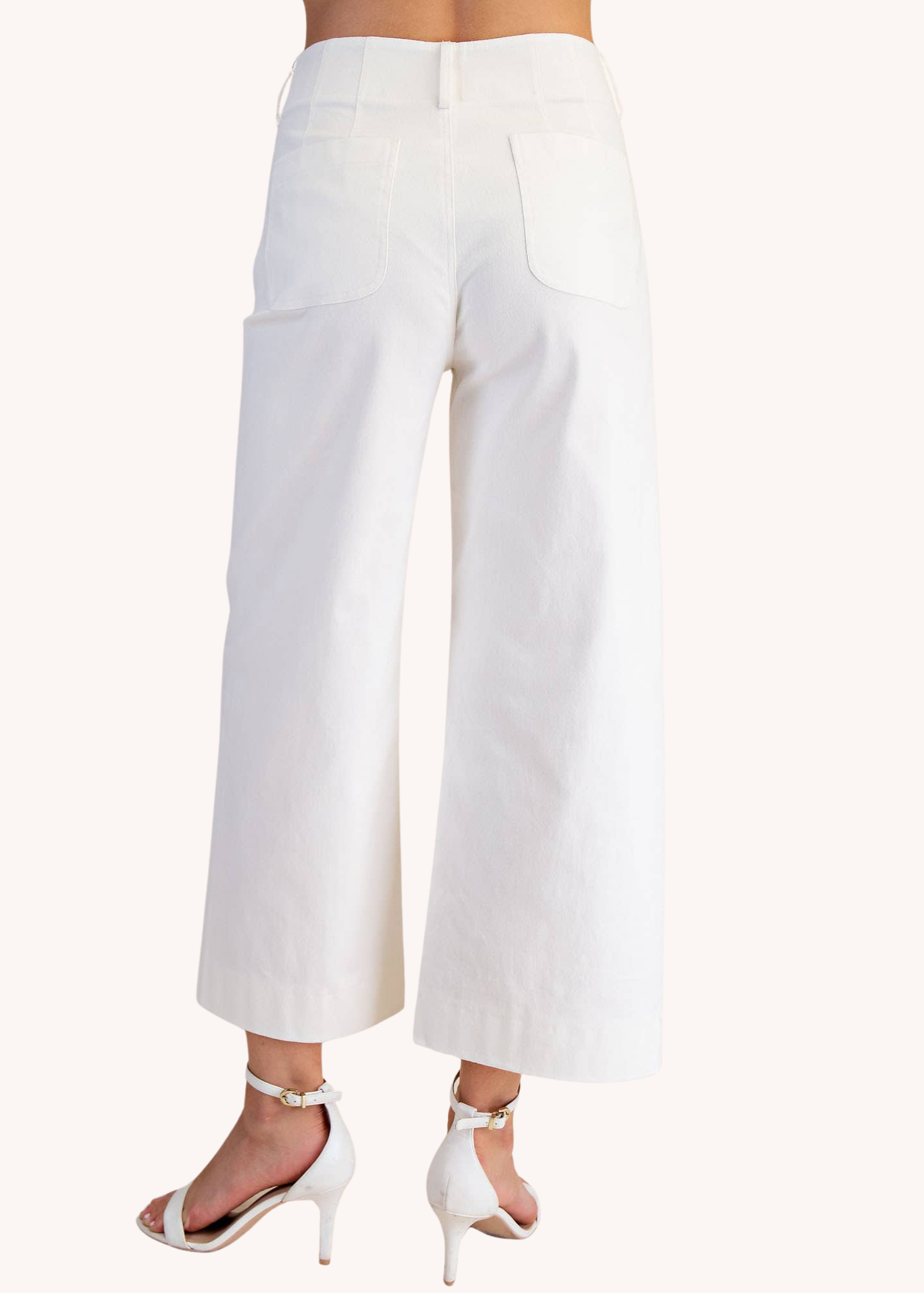 Colette Wide-Leg Scallop Pocket Pants