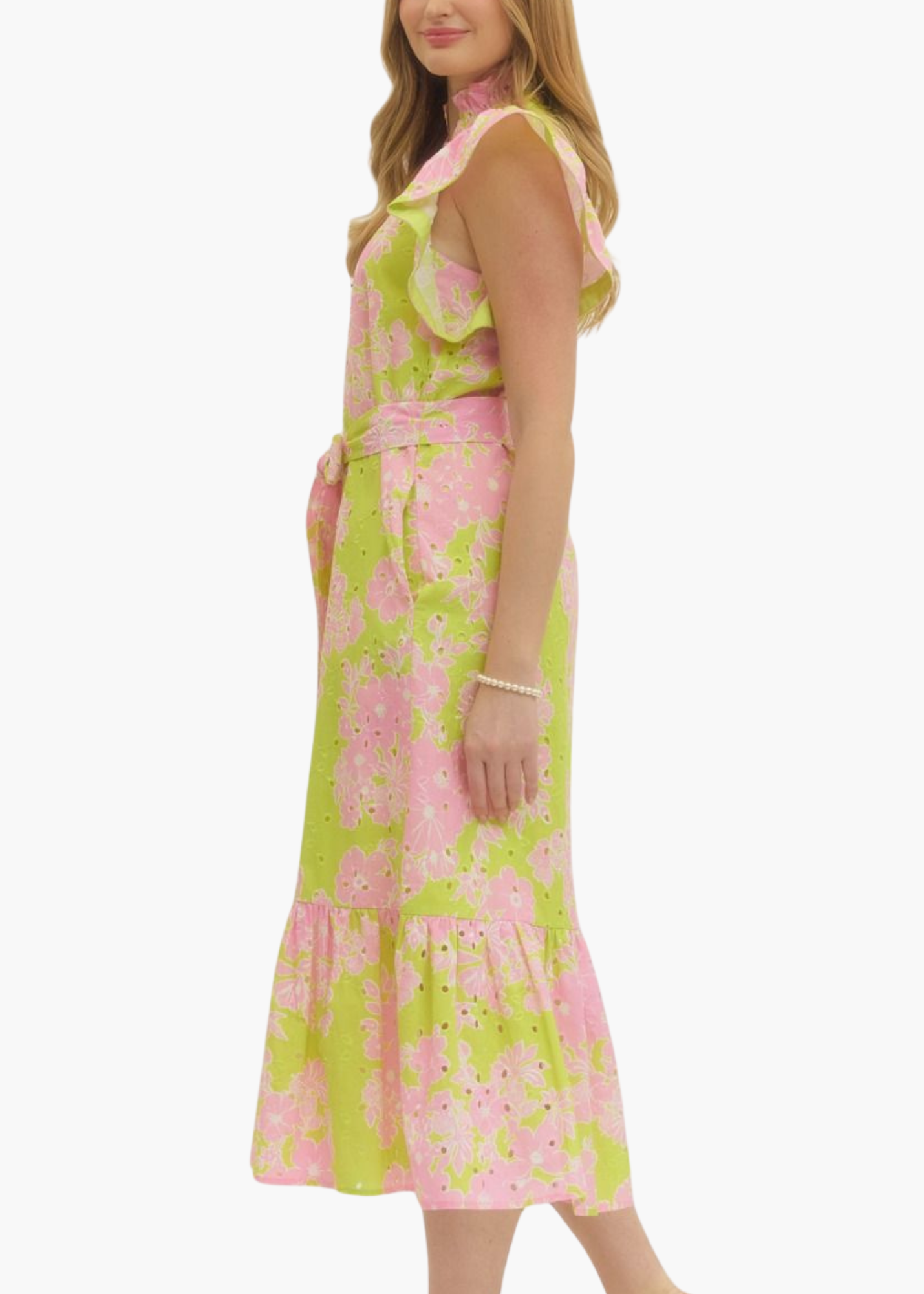 Miller Dress in Chartreuse
