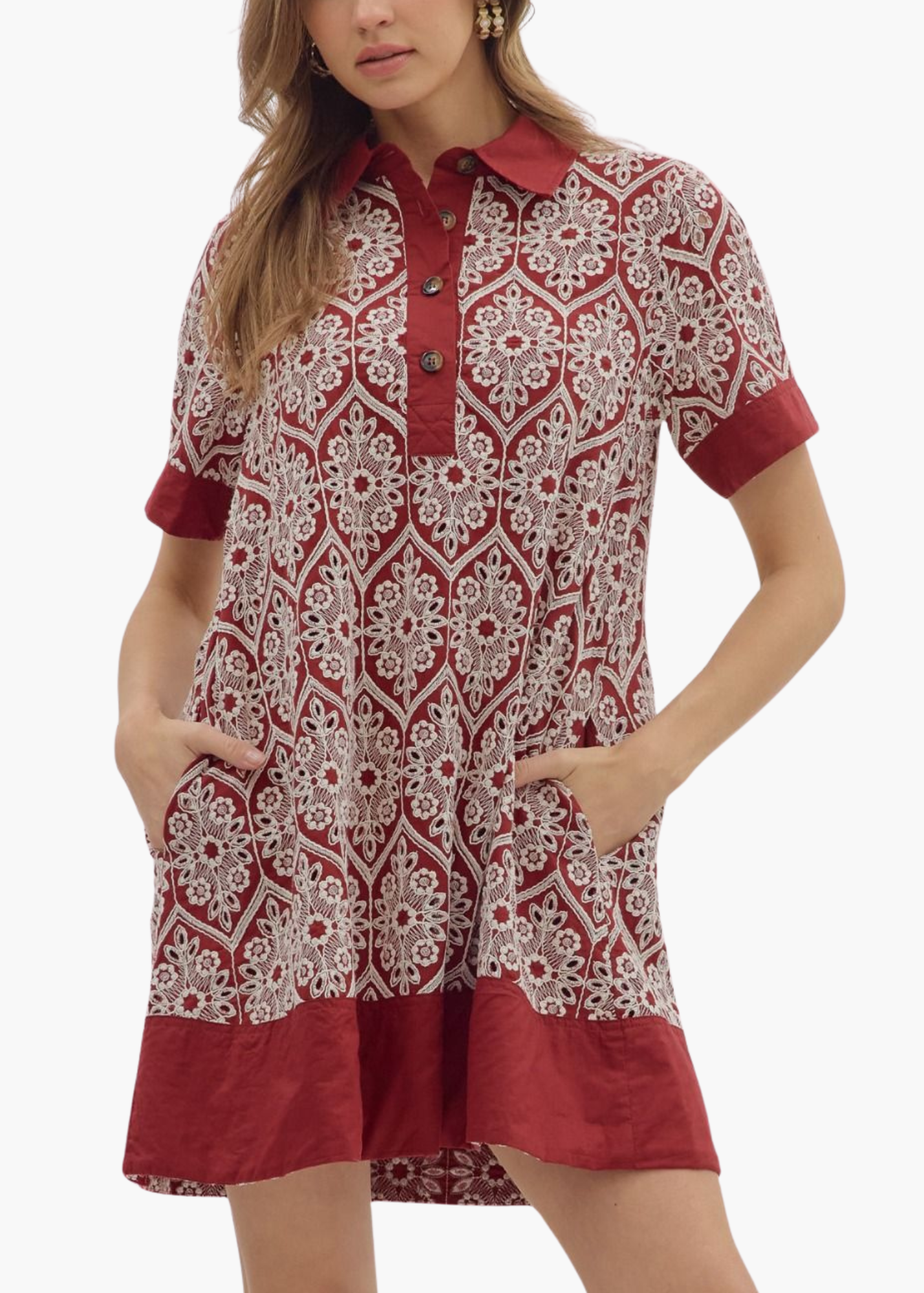 Beckett Dress in Burgundy