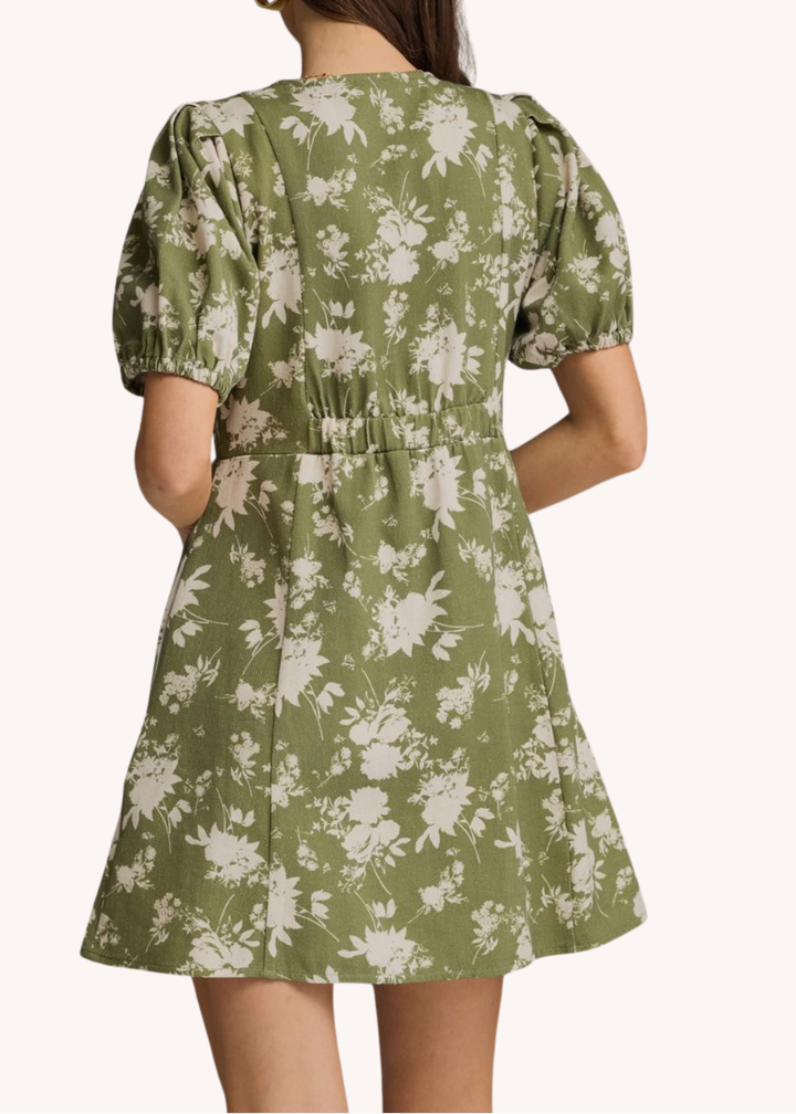 Katie Mini Dress in Olive