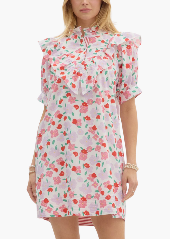 Estelle Mini Dress in Red