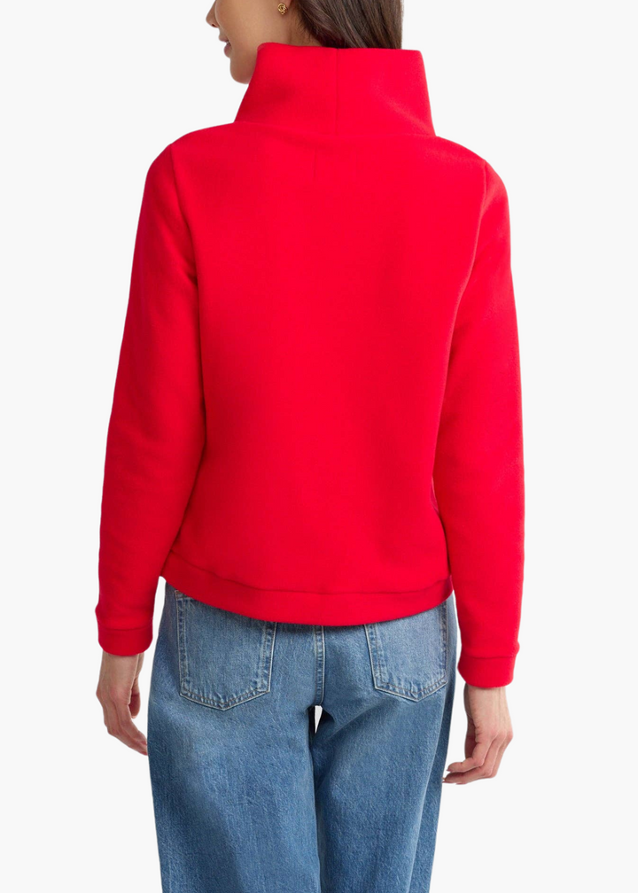Park Slope Turtleneck in Cherry Red
