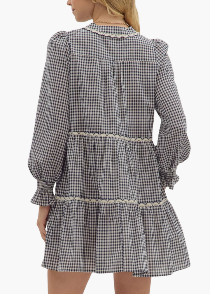 Harriet Mini Dress in Navy