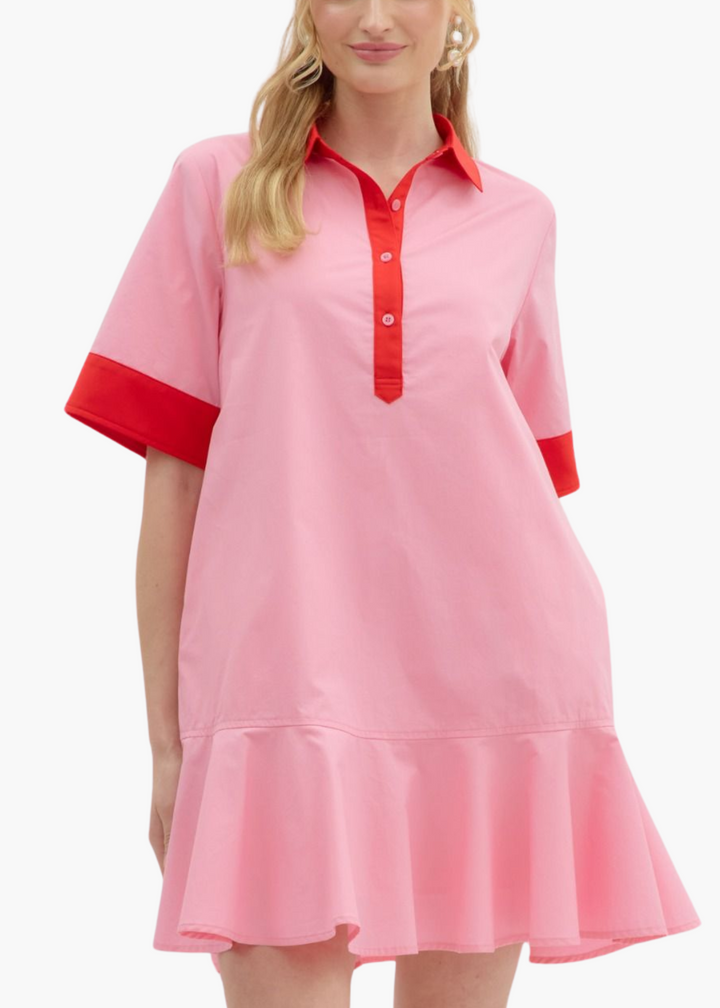 Holland Mini Dress in Pink