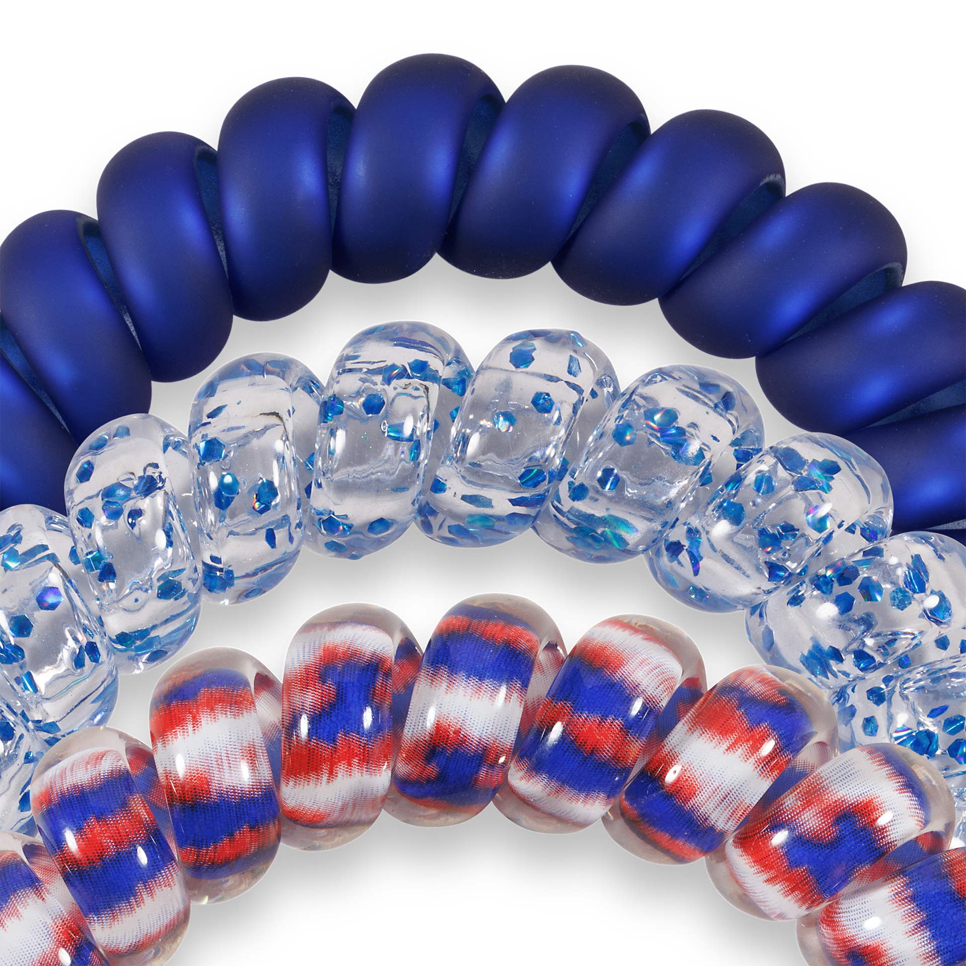 Spiral Hair Ties in Fire-workin' It