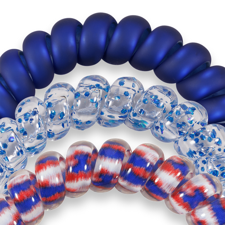 Spiral Hair Ties in Fire-workin' It