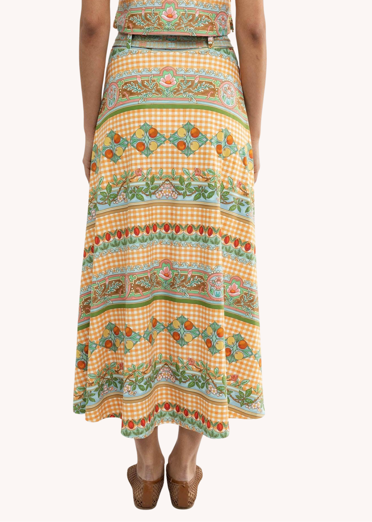 Bennett Skirt in Garden Gingham