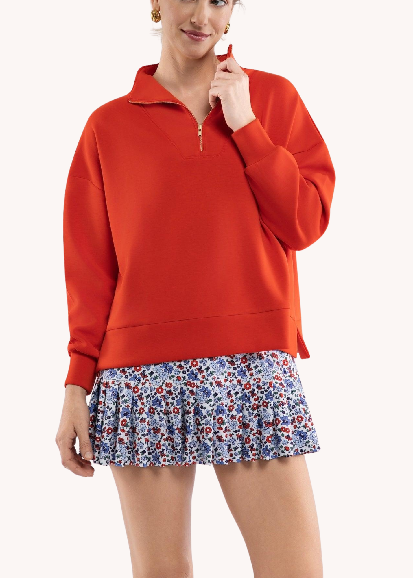 Morgan Quarter Zip in Tomato