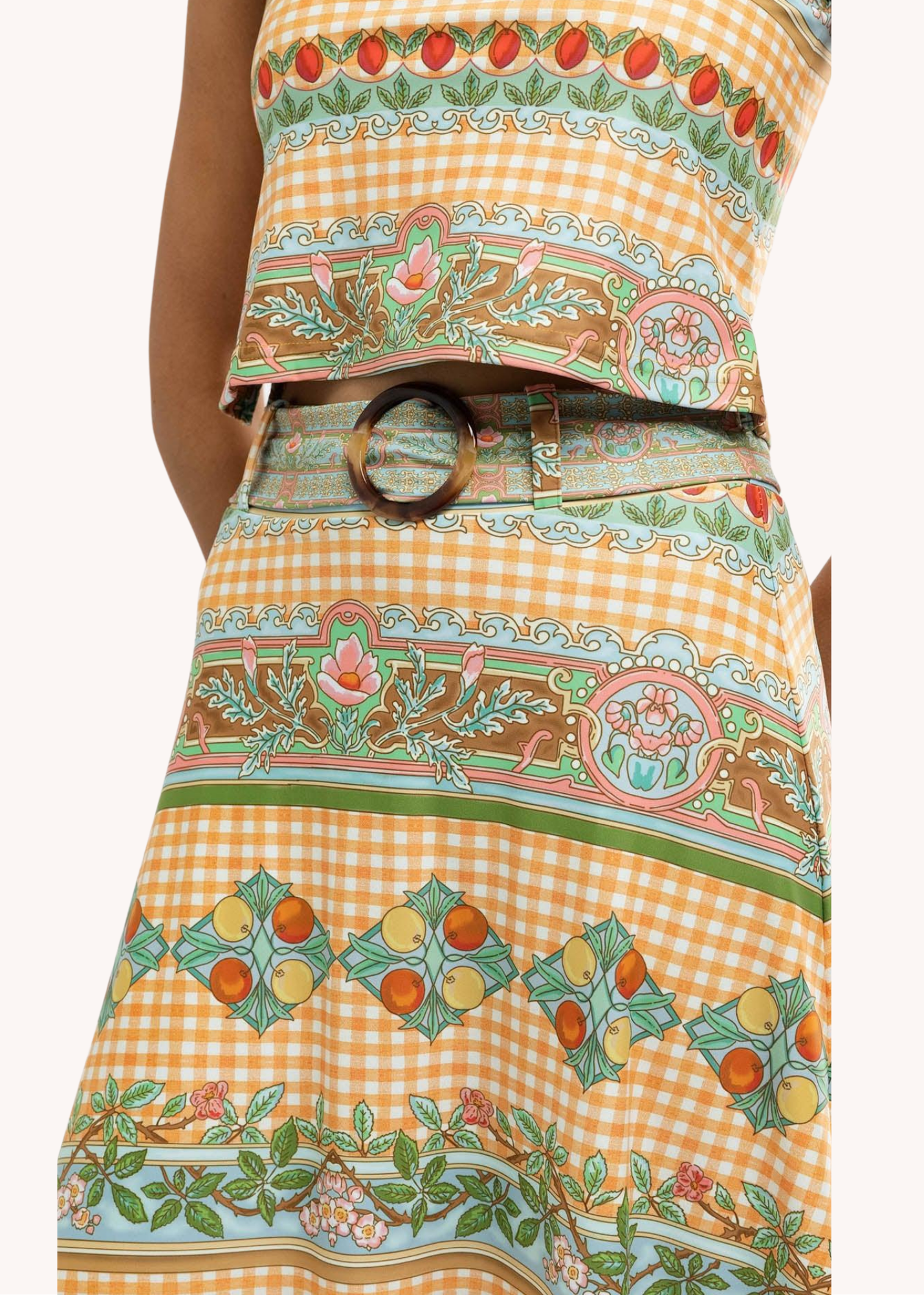 Bennett Skirt in Garden Gingham