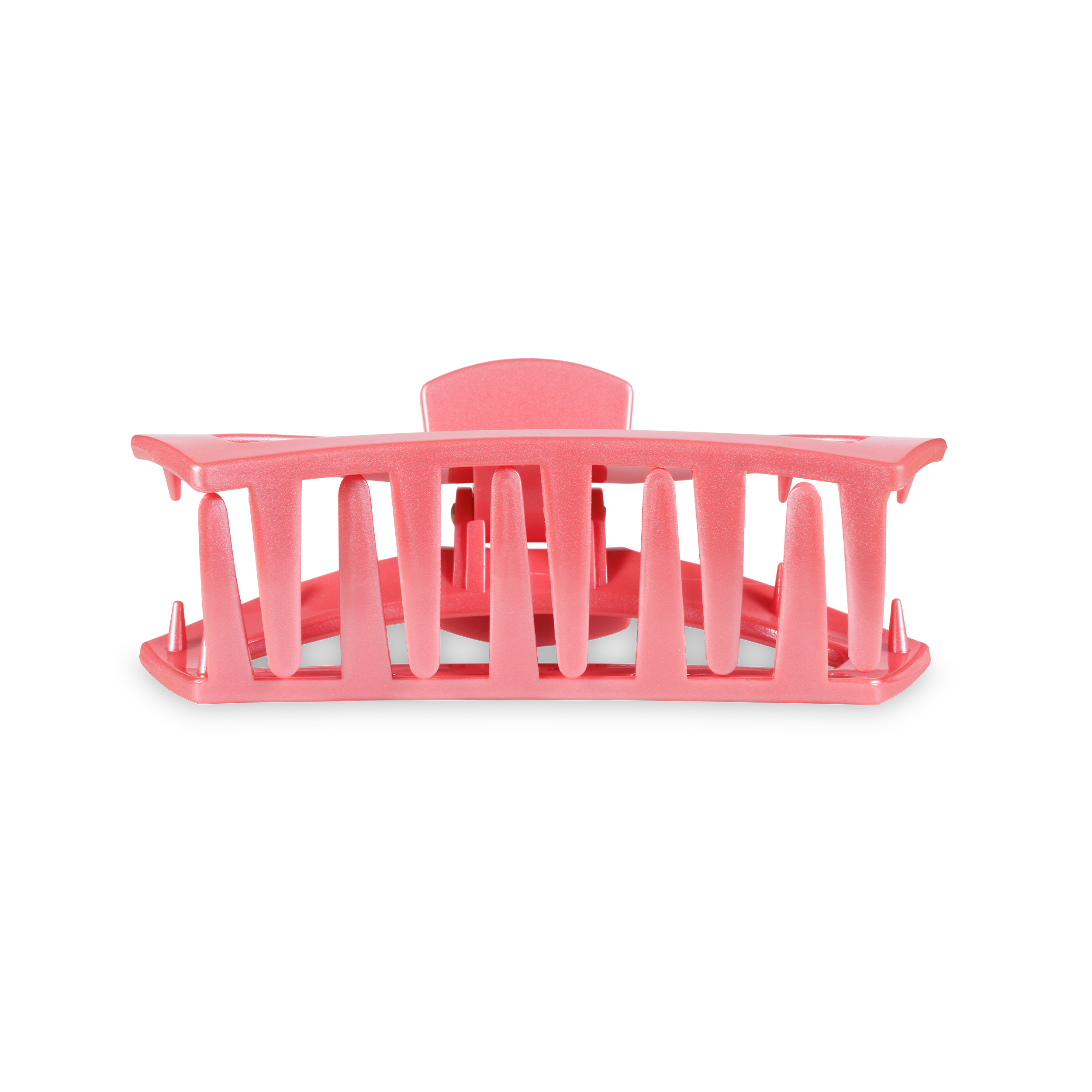 Open Hair Clip in Calming Coral