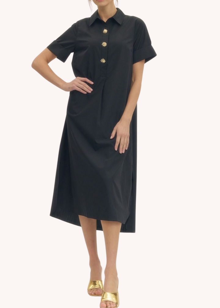 Sloane Midi Dress in Black