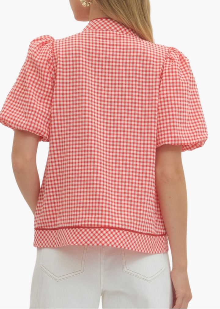 Summer Kaftan Top in Red