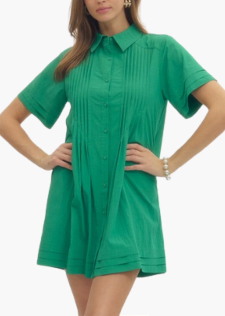 Eleanor Mini Dress in Green