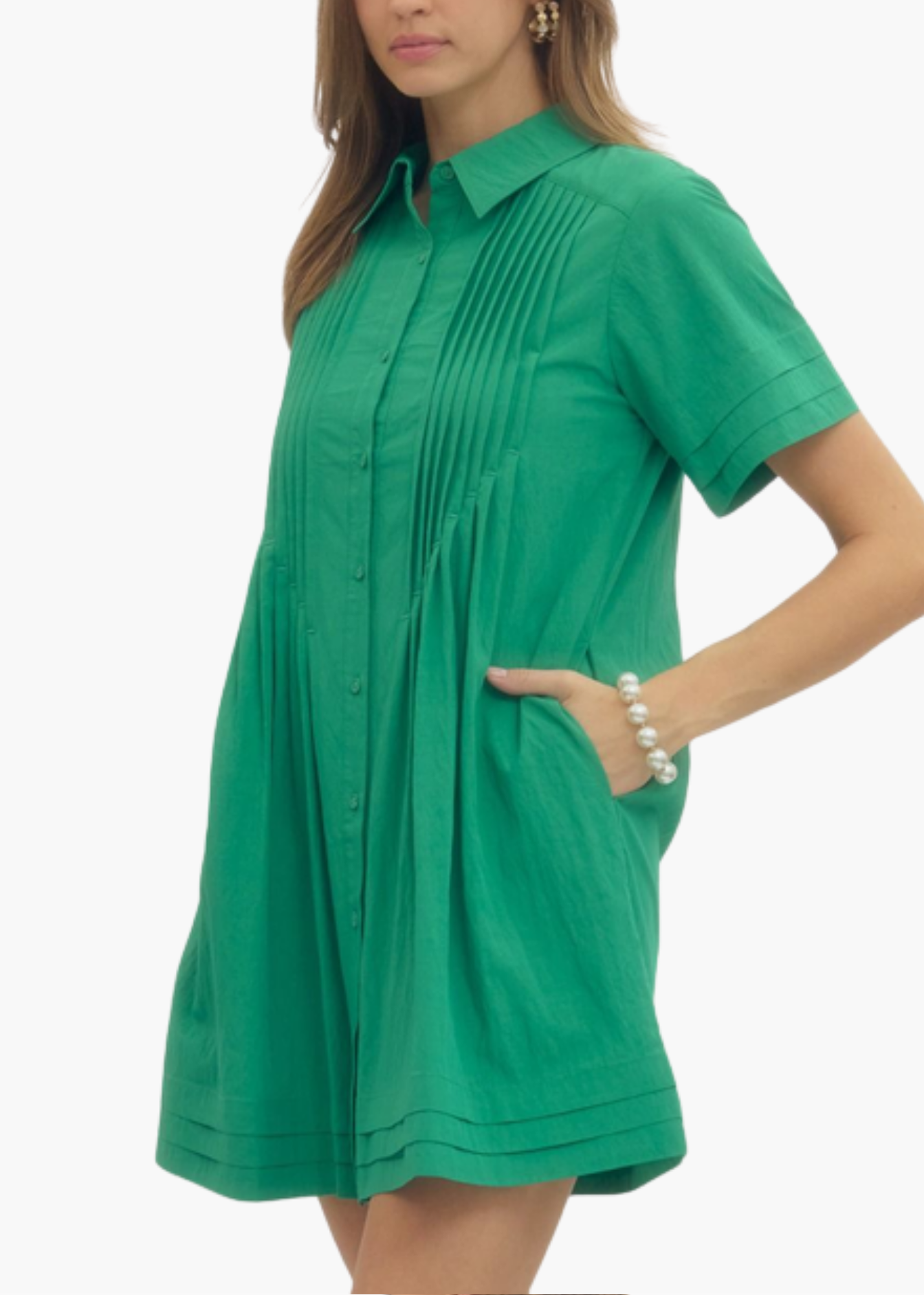 Eleanor Mini Dress in Green