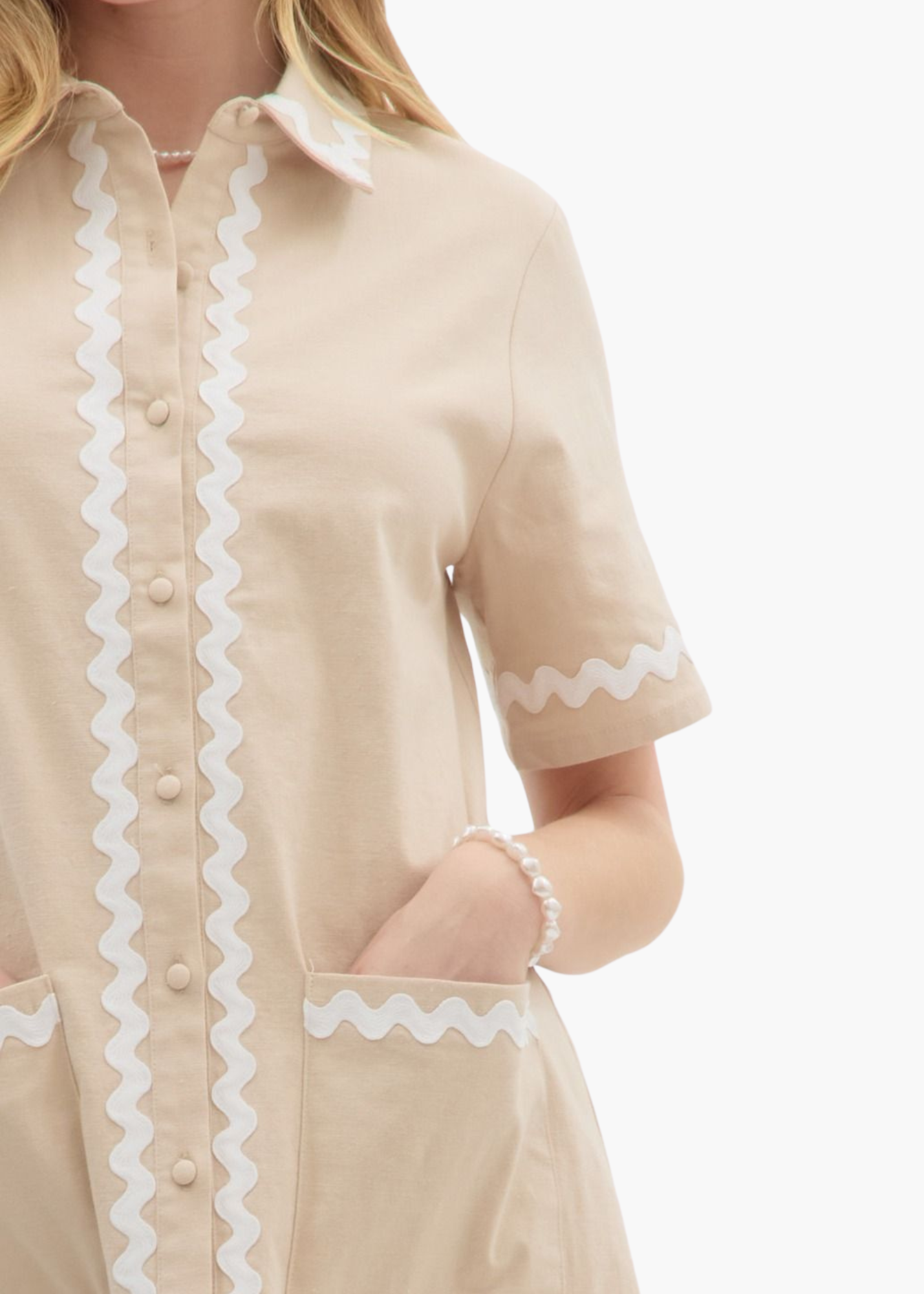 Maxine Mini Dress in Taupe