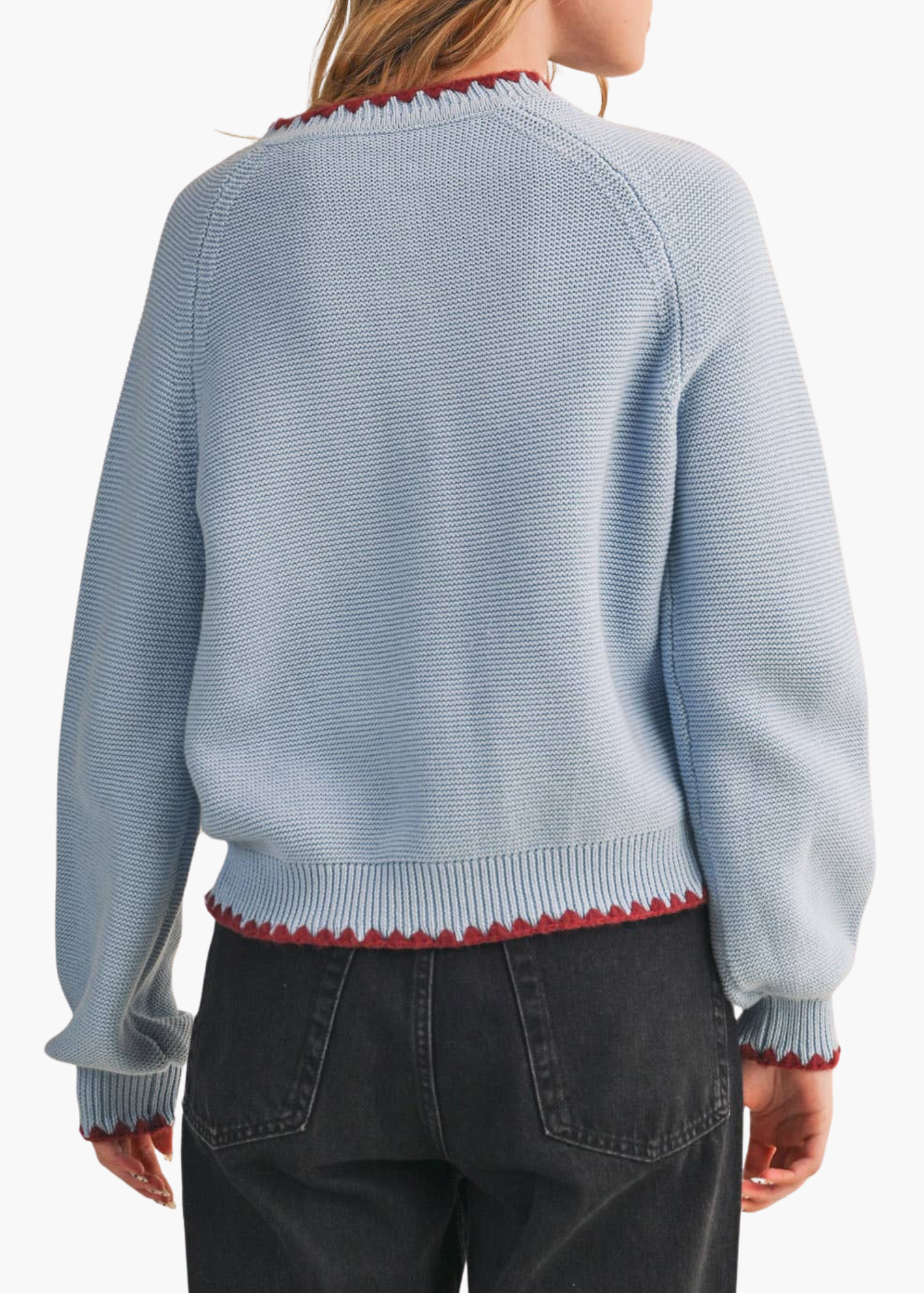 Mila Cardigan in Sky