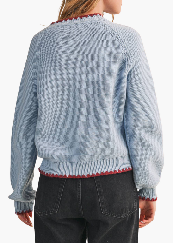 Mila Cardigan in Sky