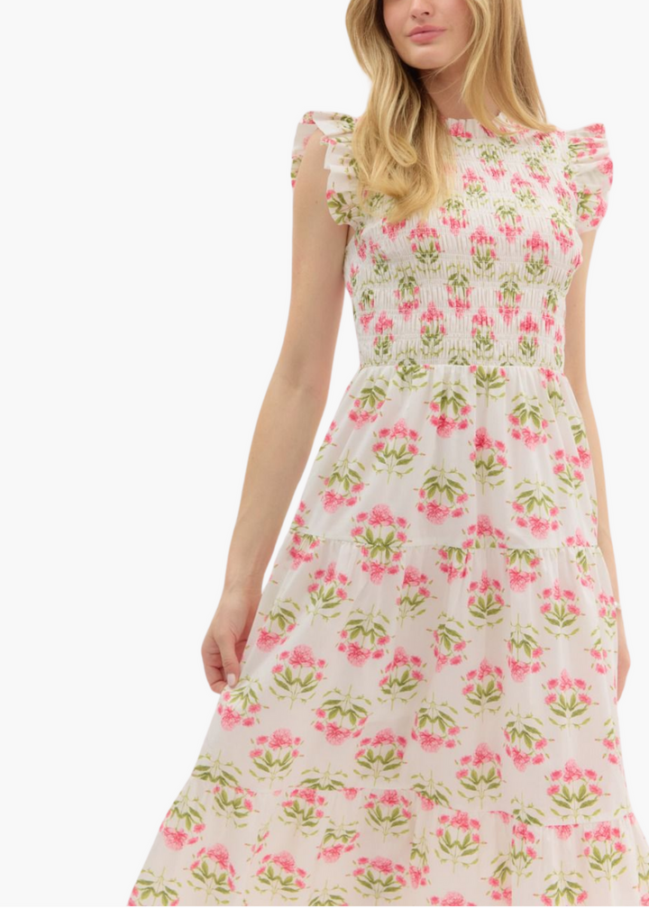 Alice Midi Dress in Cream