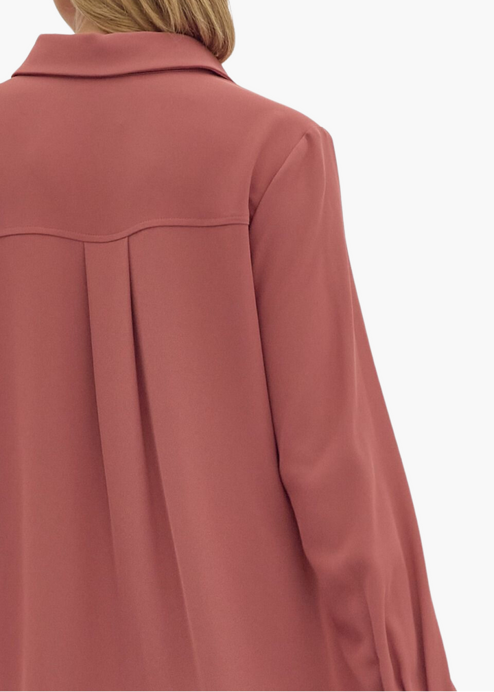 Darcy Flutter Mini Dress in Mauve