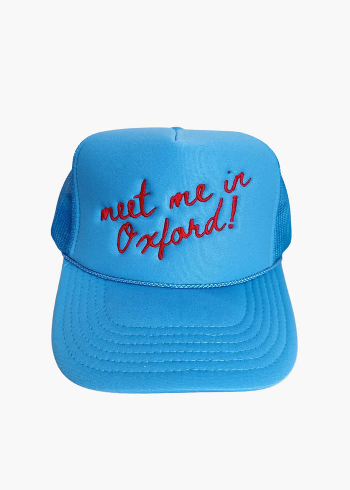 Foam Trucker Hat in Blue Oxford