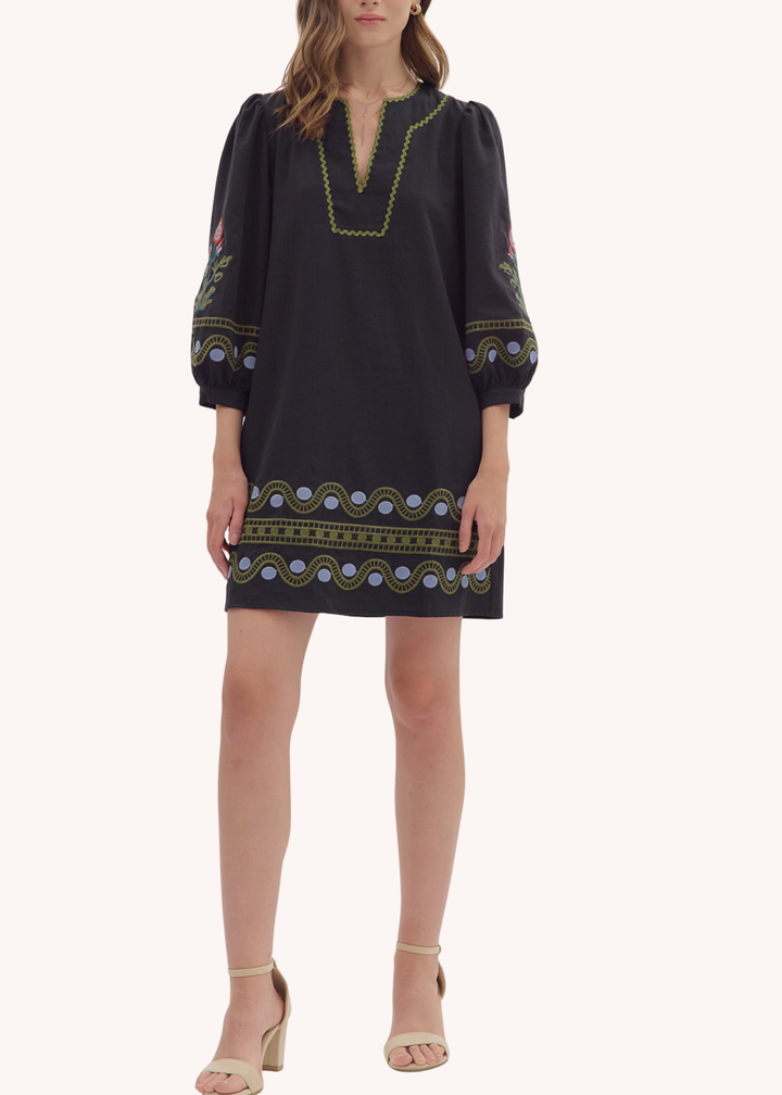 Kirsten Mini Dress in Black