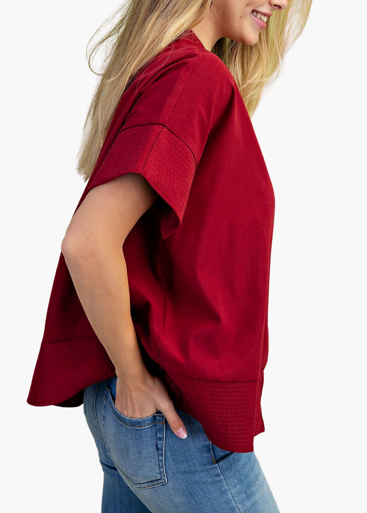 Leena Top in Burgundy