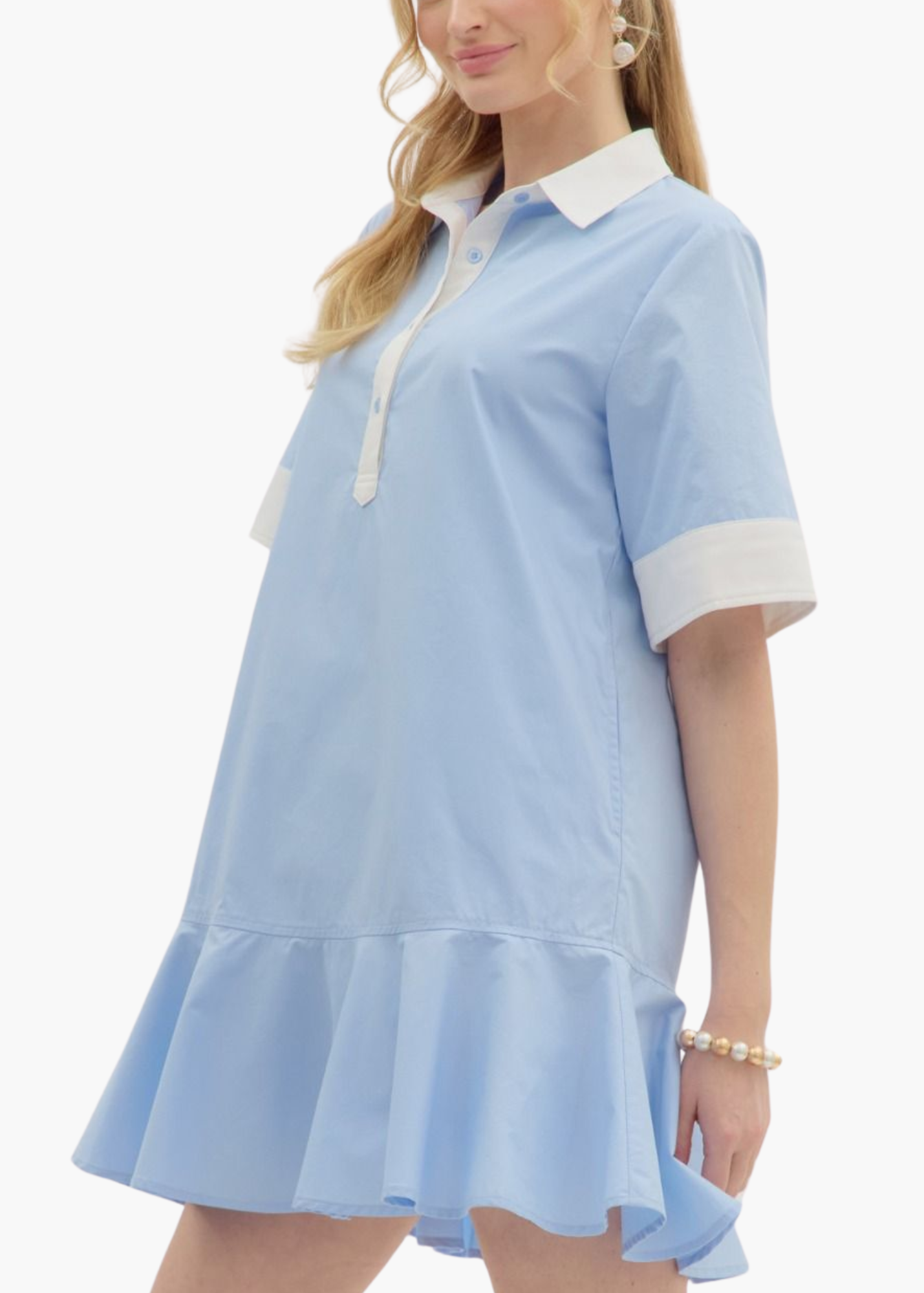 Holland Mini Dress in Blue