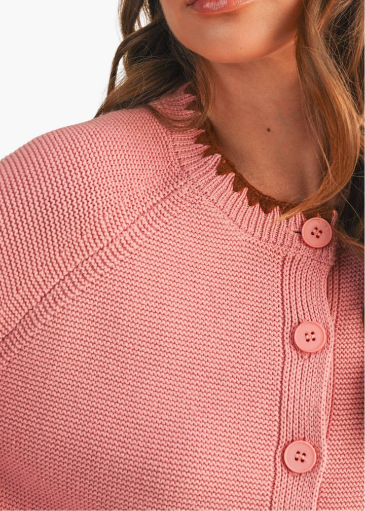 Mila Cardigan in Dusty Pink