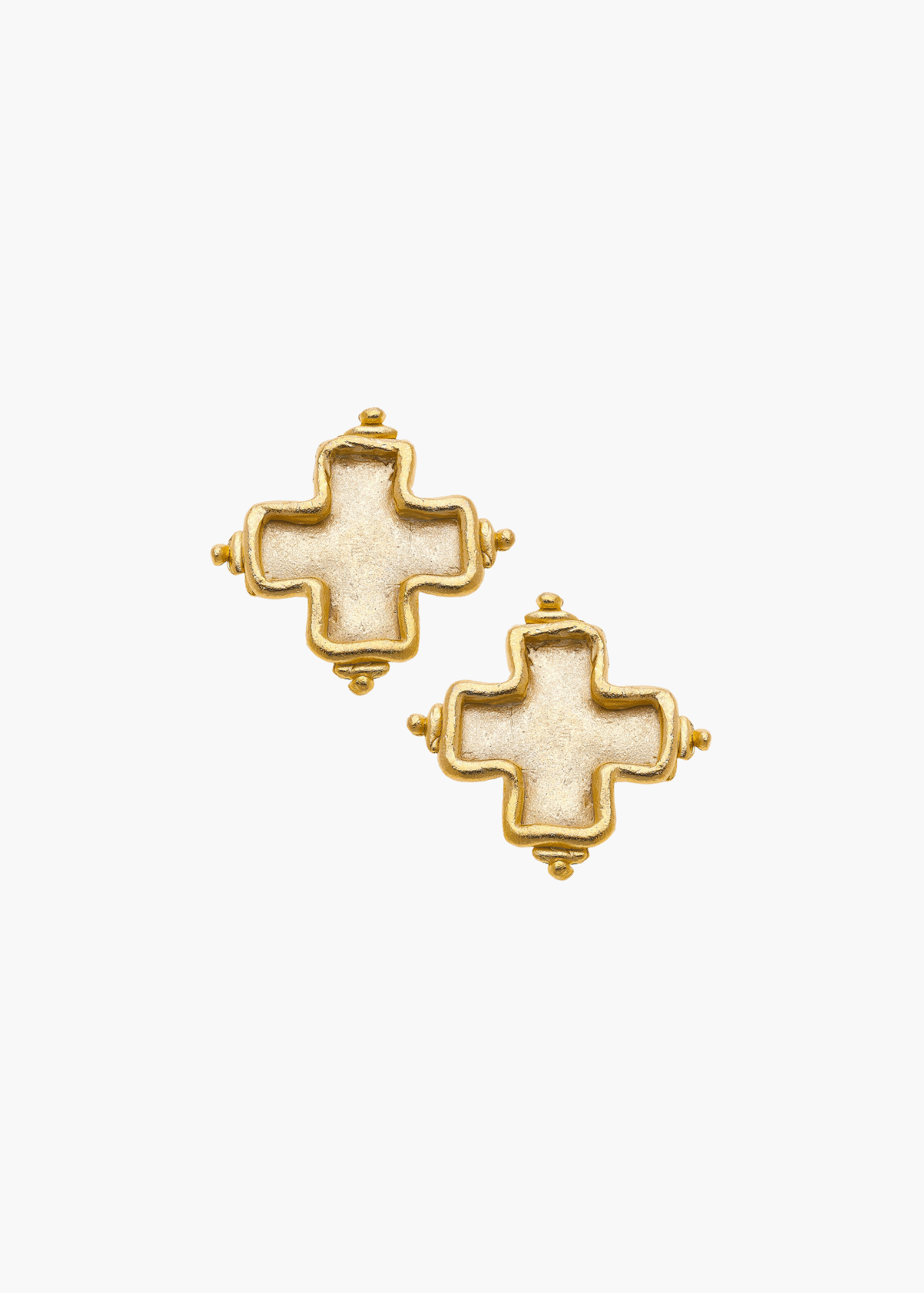 Square Cross Studs
