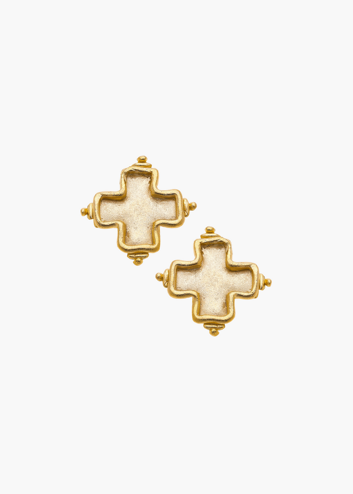 Square Cross Studs