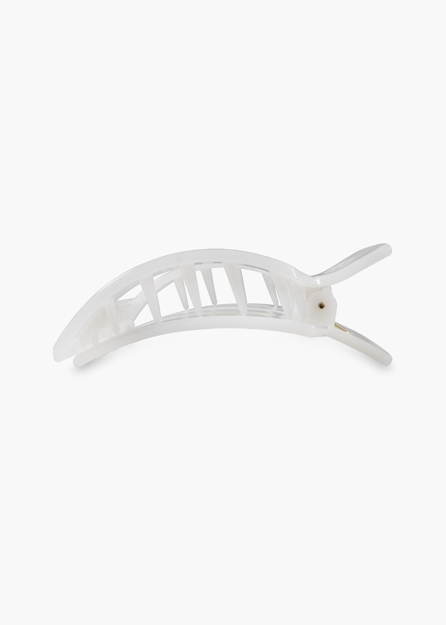 Square Flat Hair Clip in Coconut White