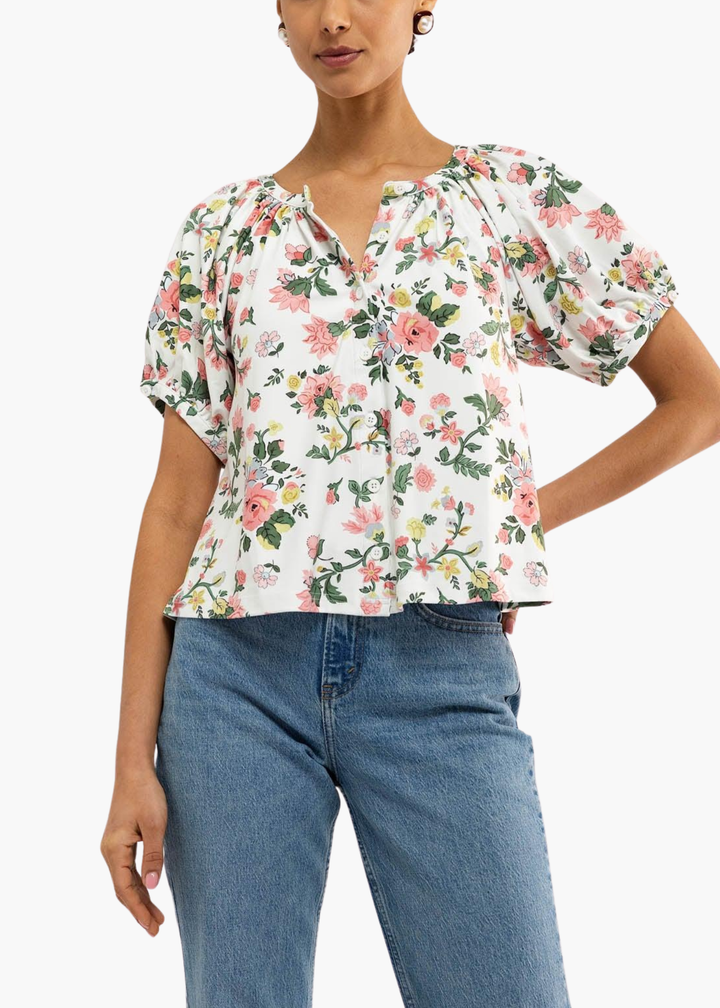 Imogen Top in Chantilly Garden