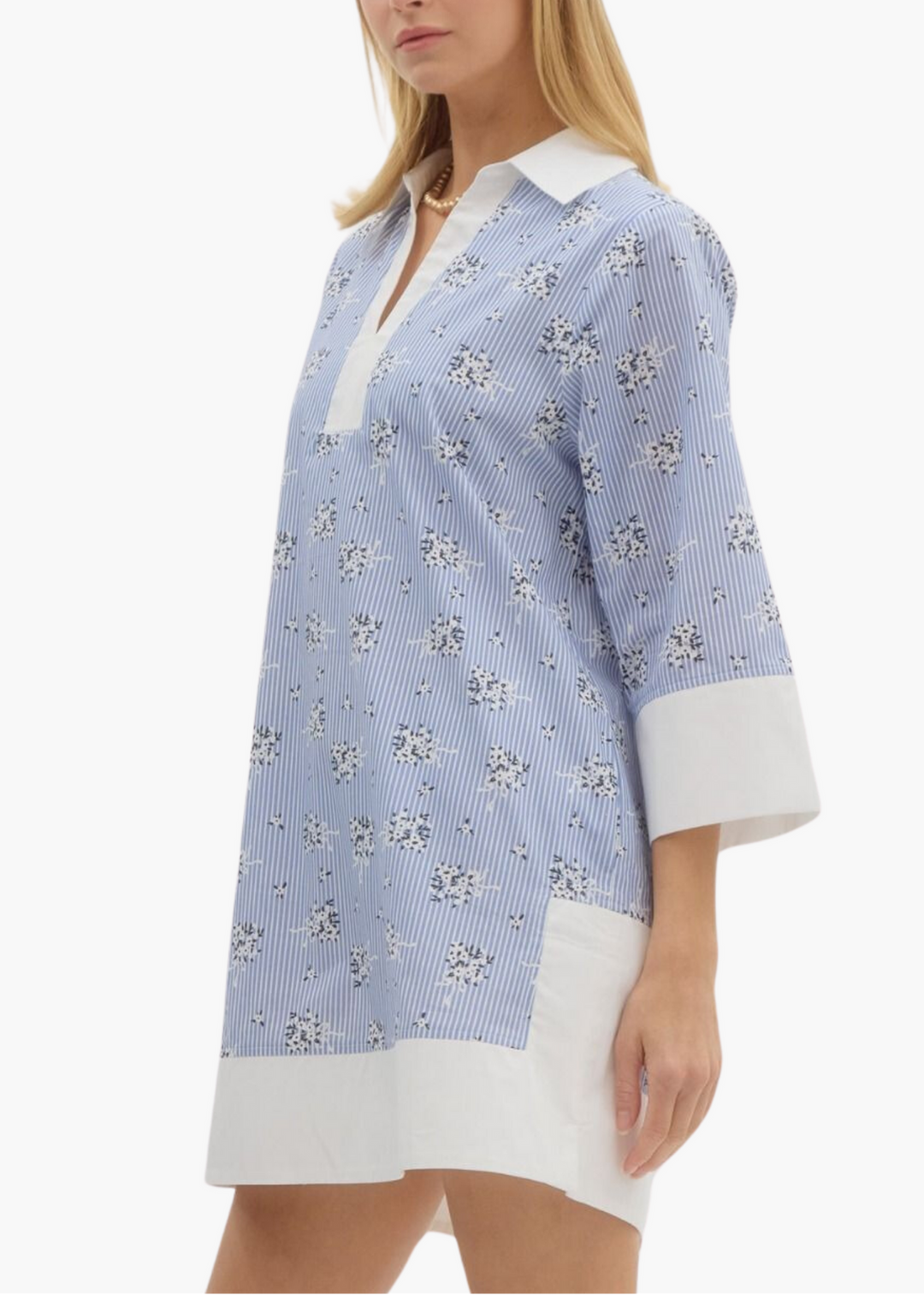 Sea Side Mini Dress in Blue