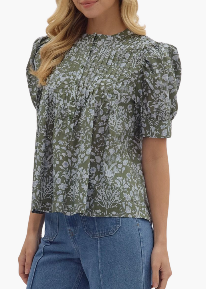 Camille Top in Olive