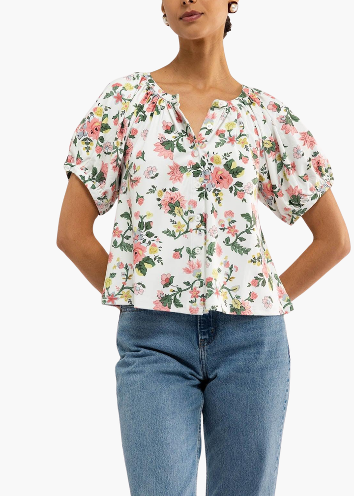 Imogen Top in Chantilly Garden