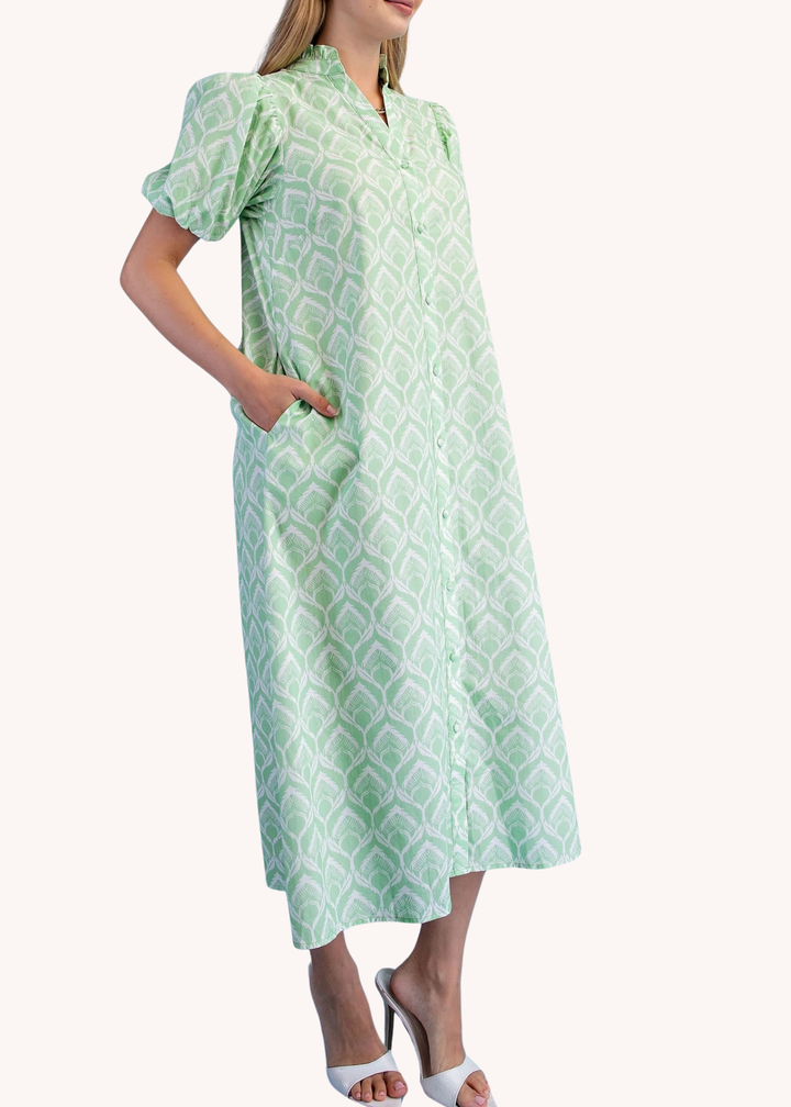 Lawson Midi Dress in Light Green