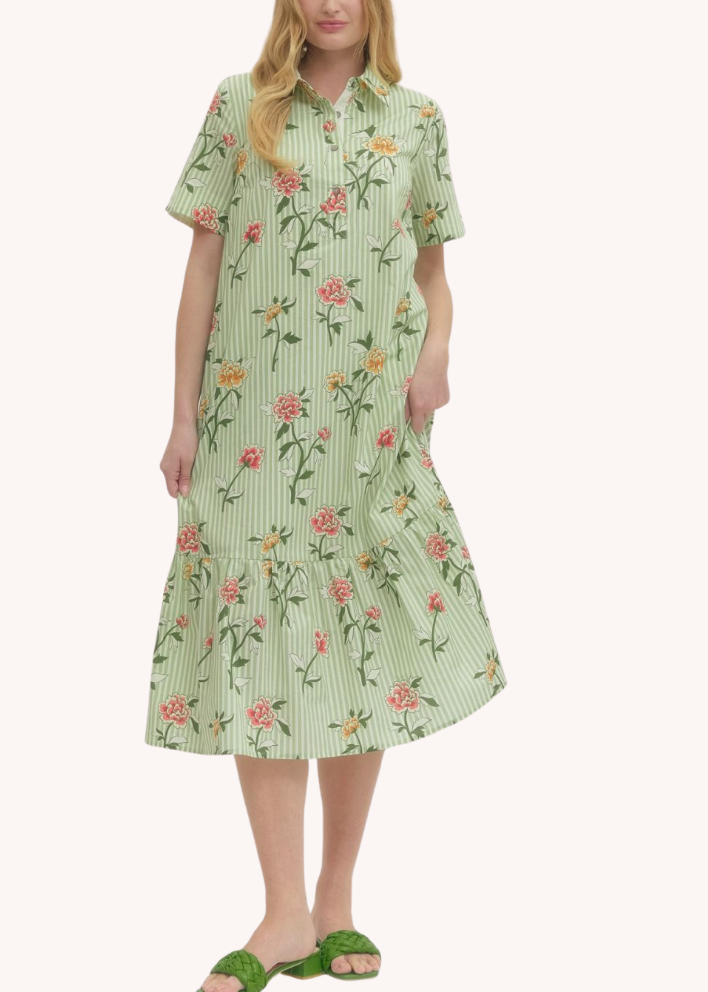 Elizabeth Cotton Midi in Green