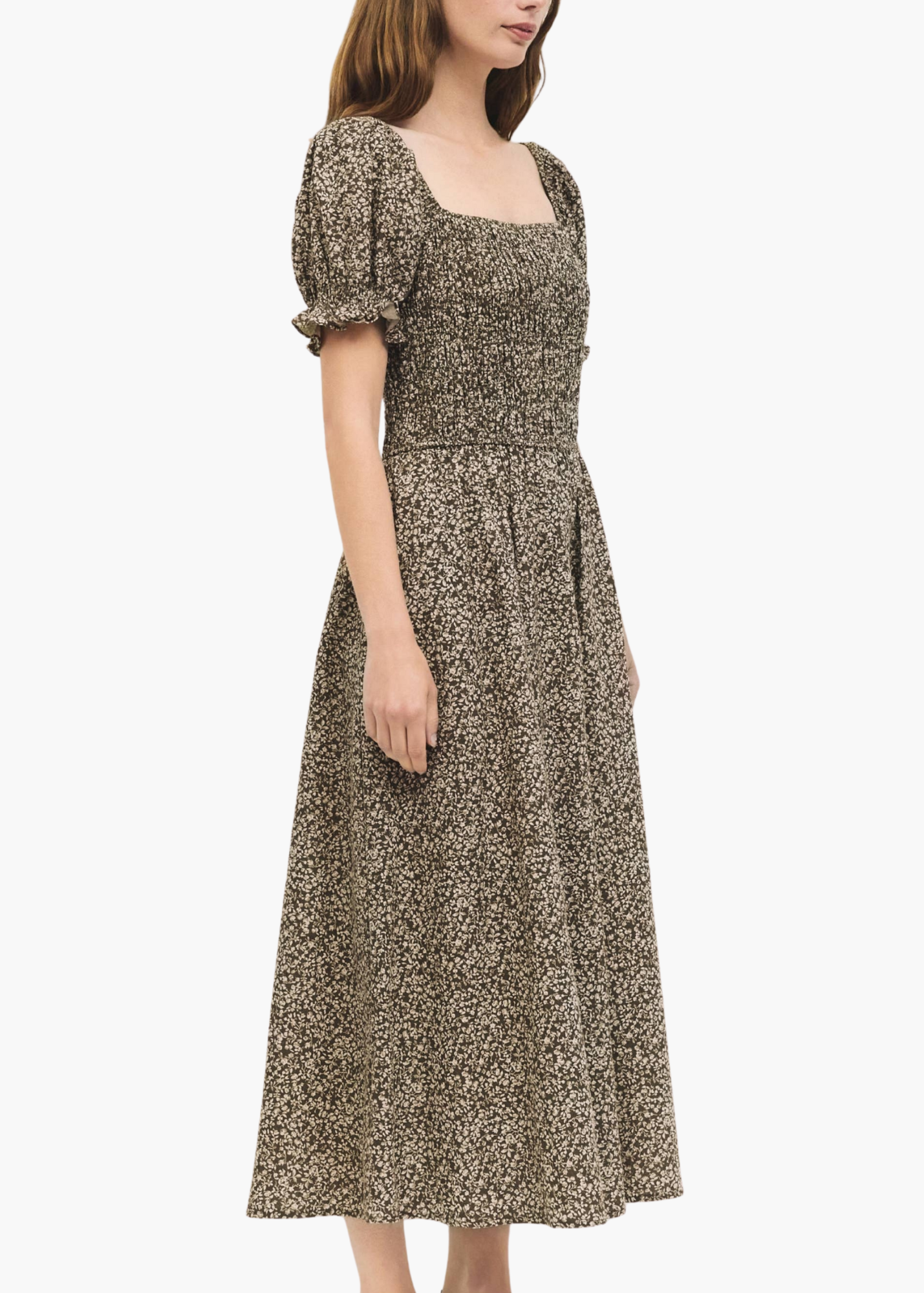 Harleen Smocked Midi Dress