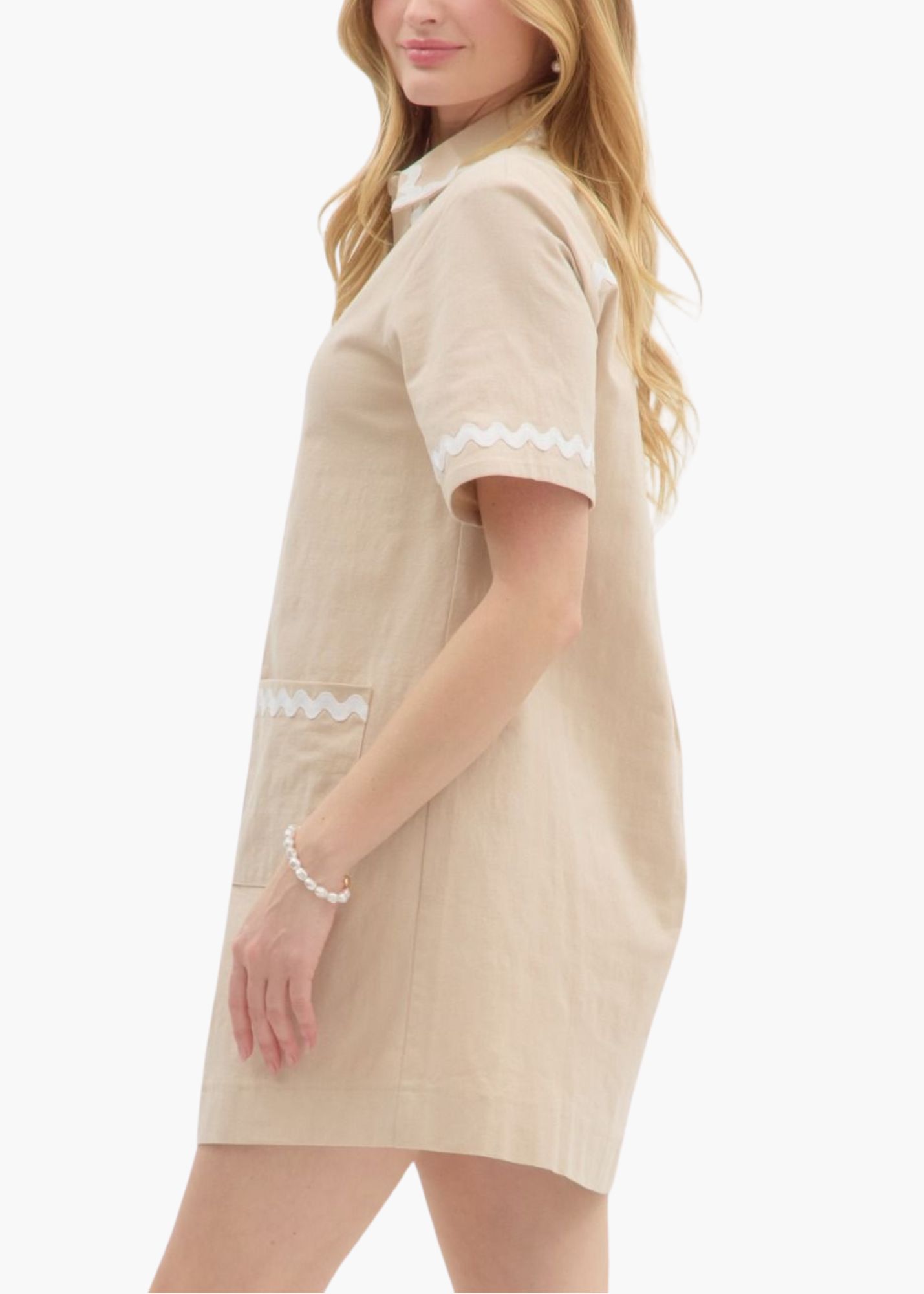 Maxine Mini Dress in Taupe