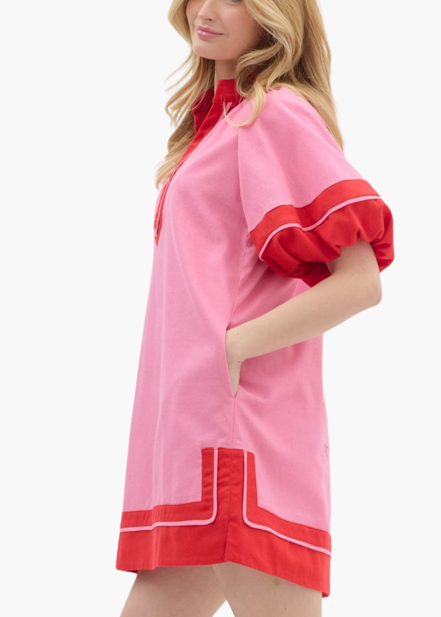 Rose Beach Mini Dress in Pink