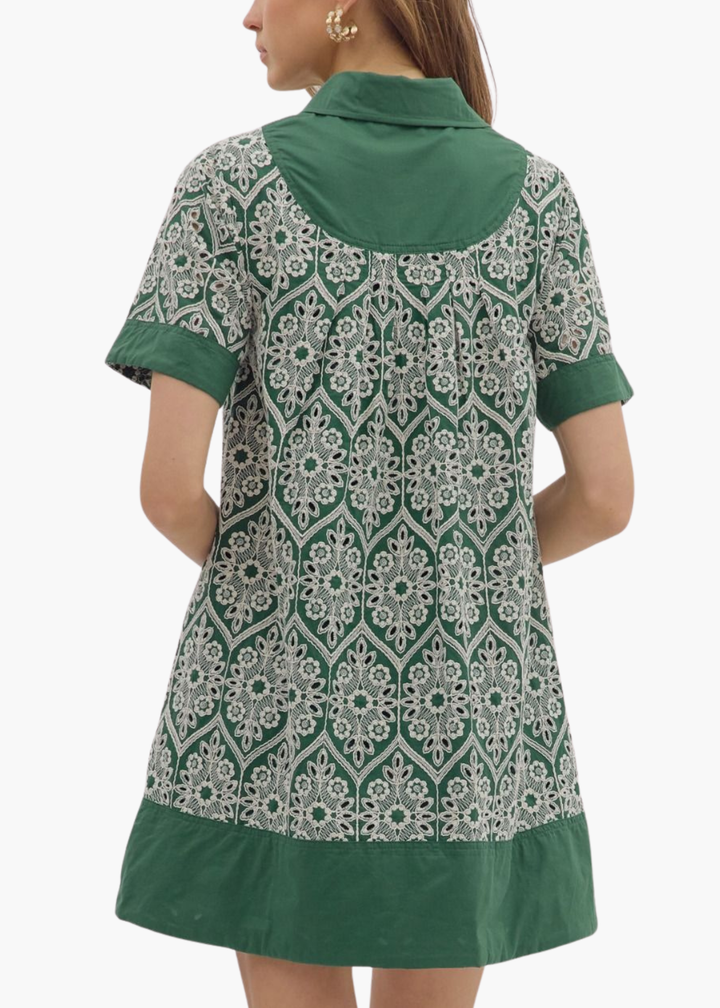 Beckett Dress in Hunter Green