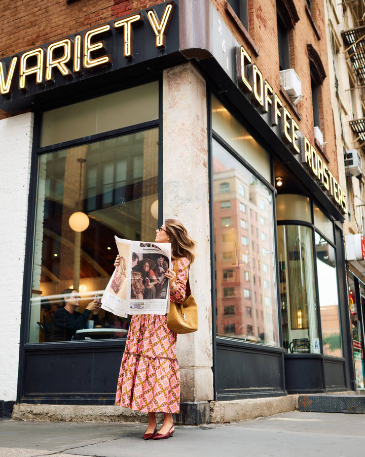 Banyan Long Sleeve Dress in Farmhouse Pink