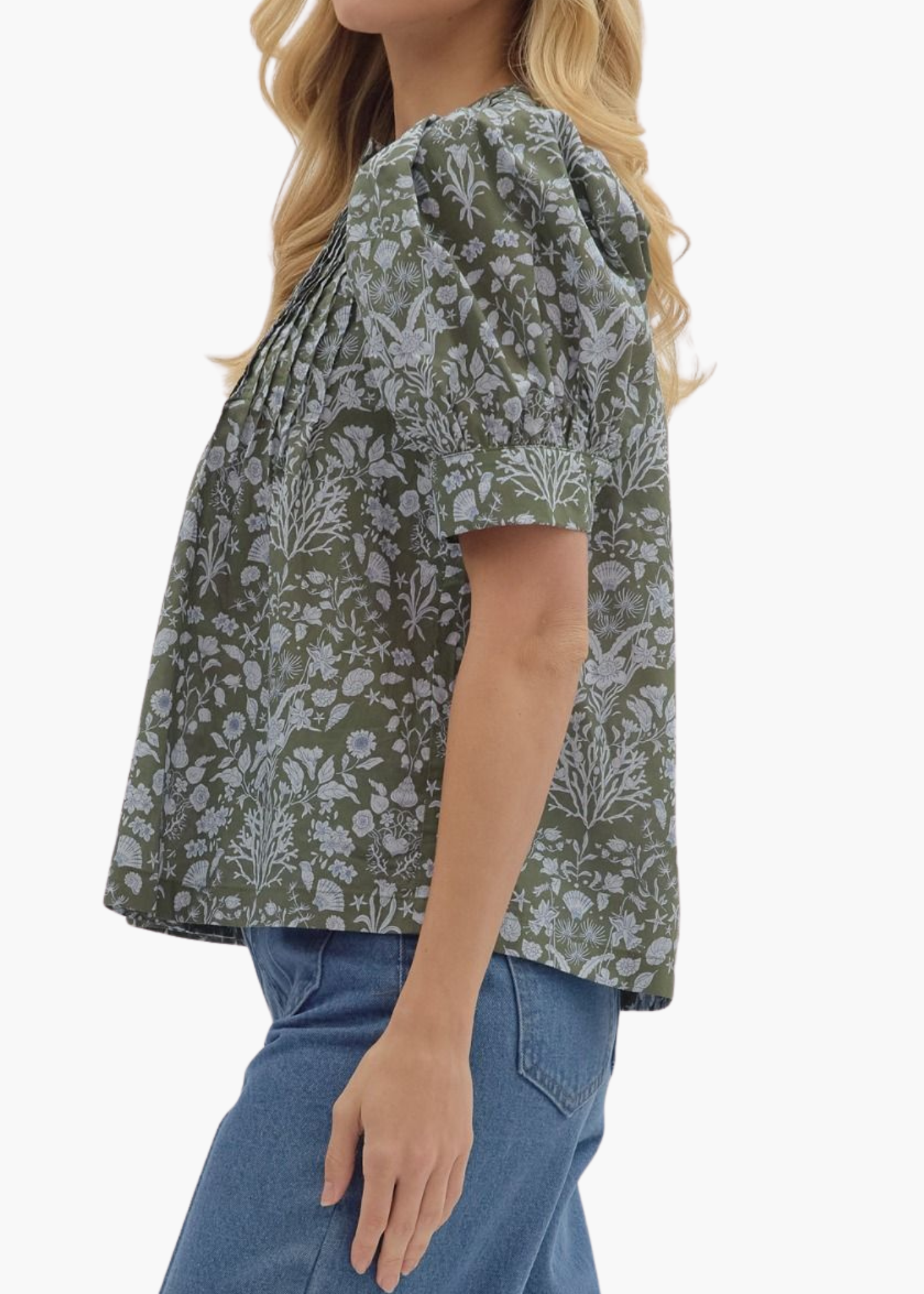 Camille Top in Olive